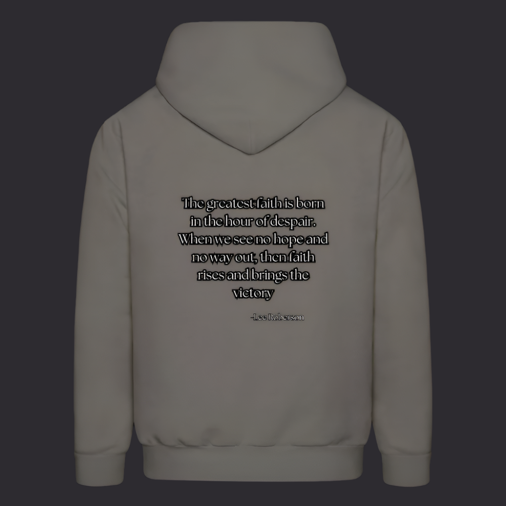 'The Greatest Faith' Asphalt Gray Hoodie Survive Collection - asphalt gray