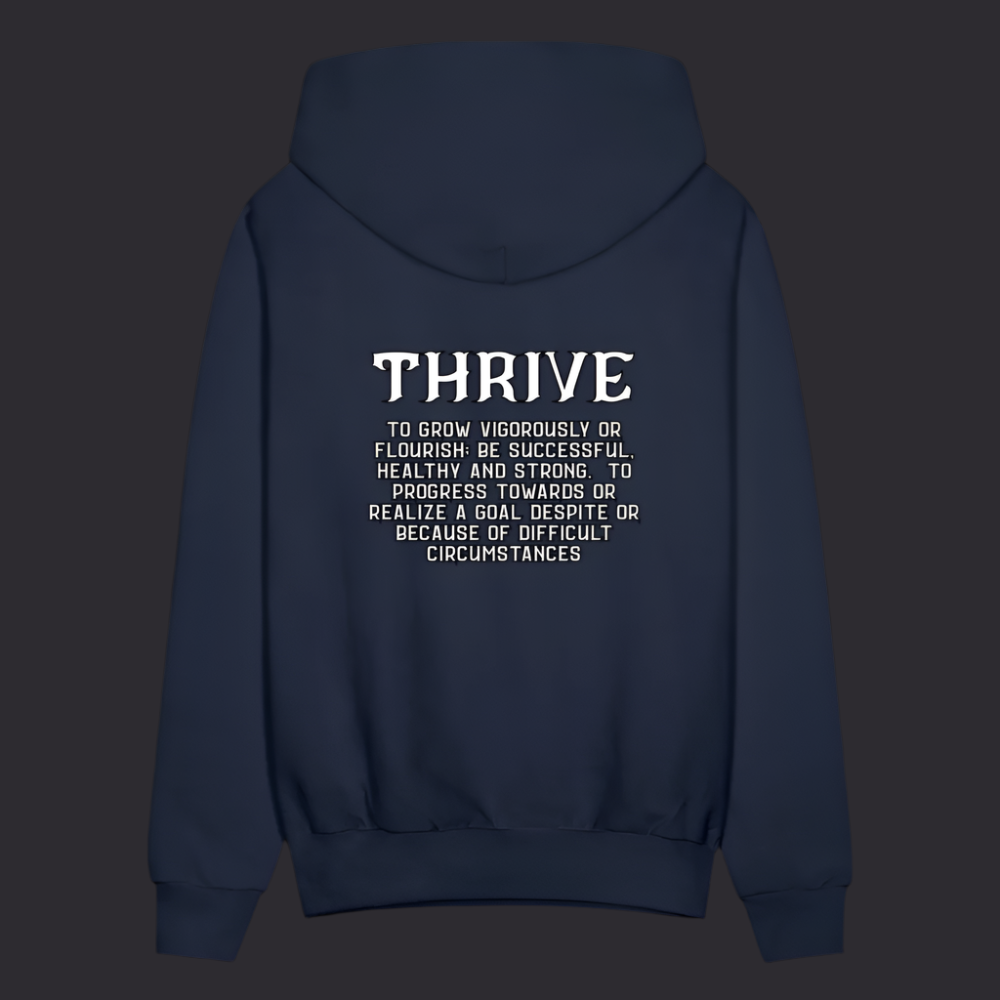 Nvy Thrv Boyz N The Hoodies Navy Blue Thrive Hoodie - navy