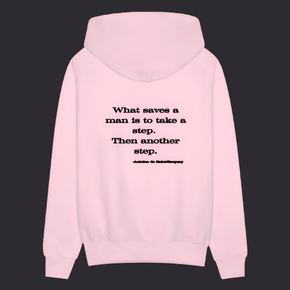 'What saves a man' Pink Hoodie Survive Collection - pale pink