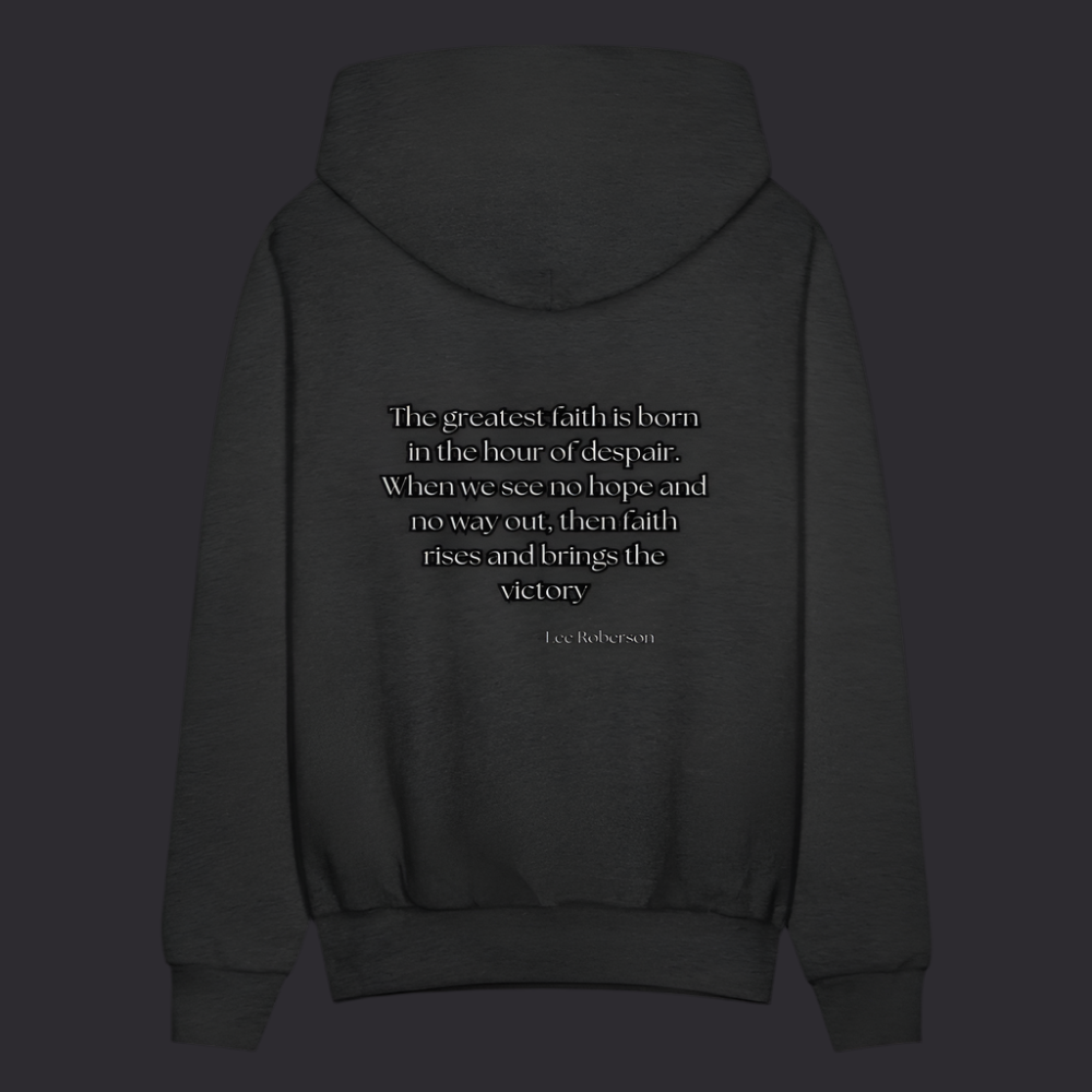 'The Greatest Faith' Charcoal Gray Hoodie Survive Collection - charcoal grey