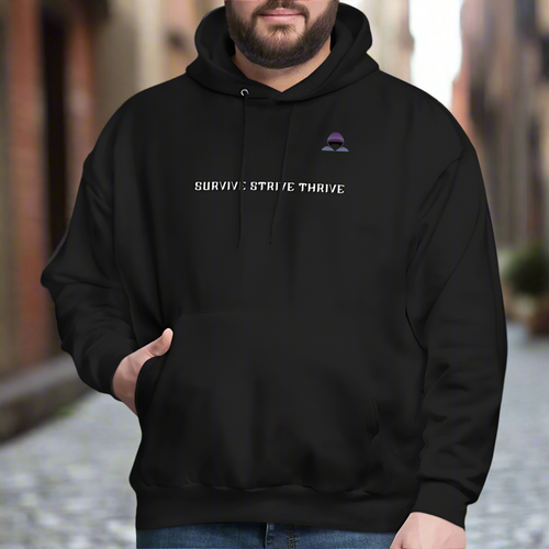 Boyz N The Hoodies Motto Black Hoodie Classic Design - black