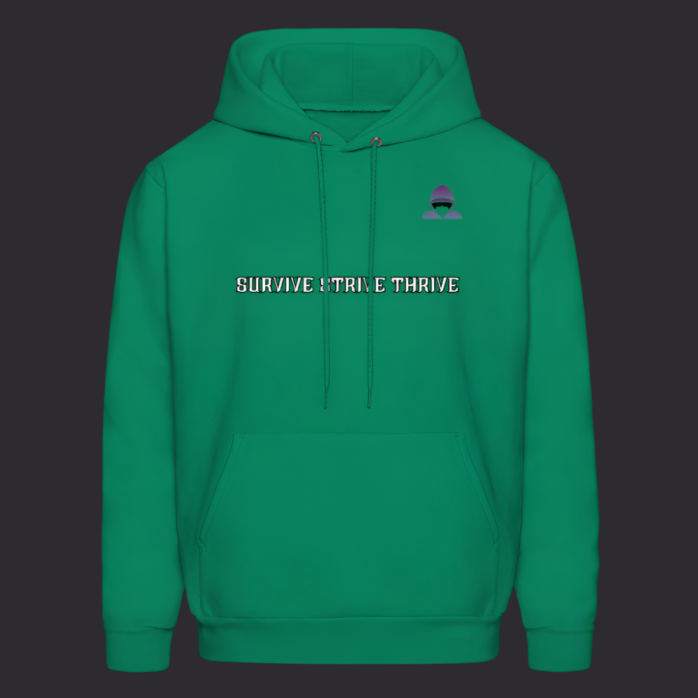 Boyz N The Hoodies Motto Kelly Green Hoodie Classic Design - kelly green