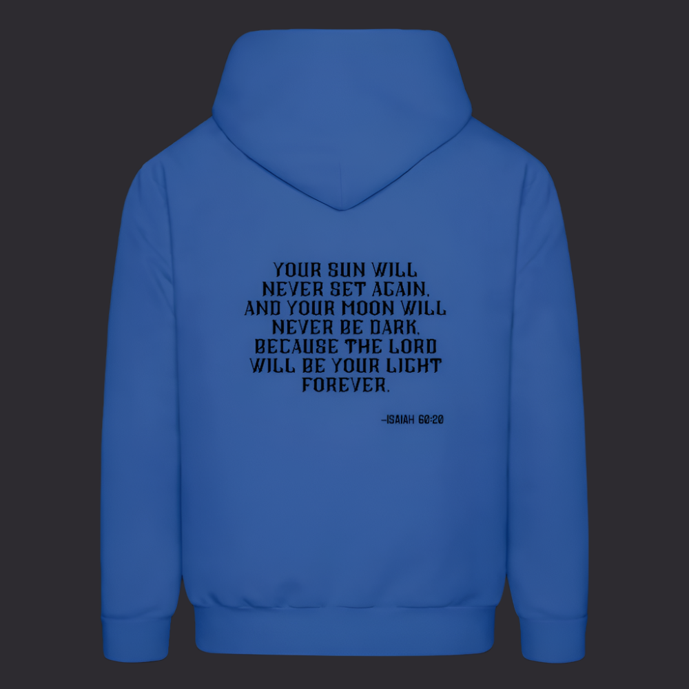 'Your sun will never set' Royal Blue Hoodie Thrive Collection - royal blue