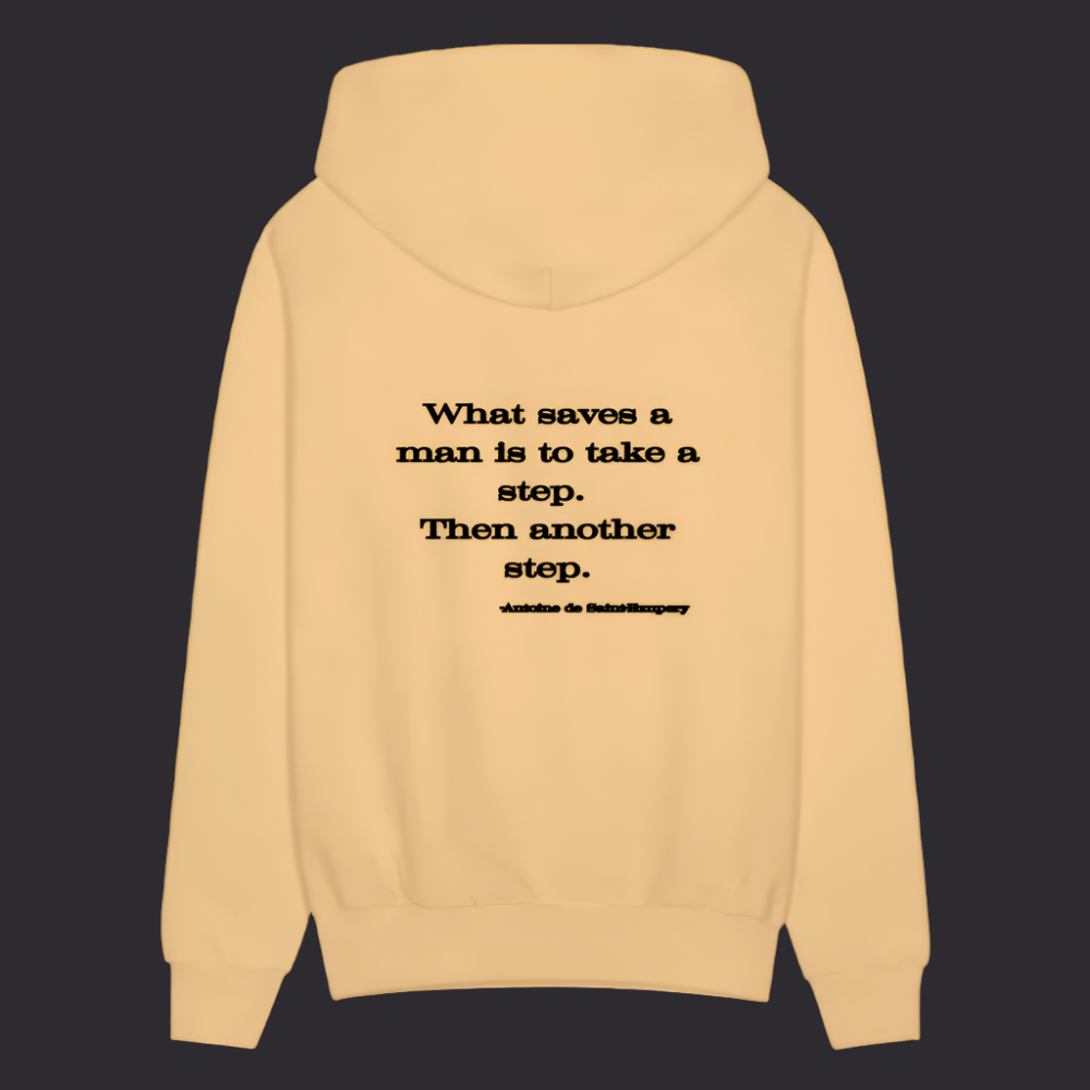 'What saves a man' Light Gold Hoodie Survive Collection - light gold 