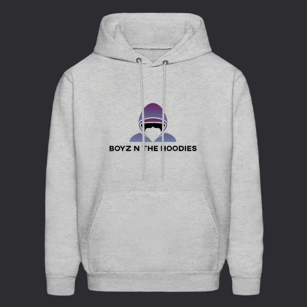 Boyz N The Hoodies Classic Design Classic Gray Hoodies (Front only) - heather gray