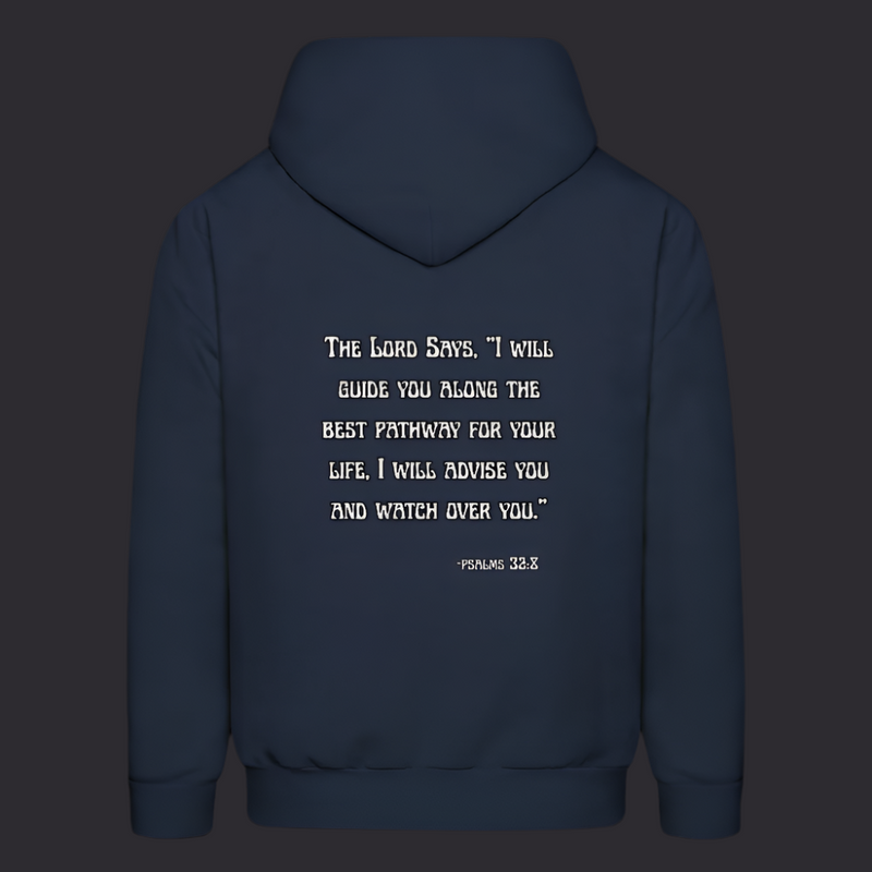 'I will guide you' Hoodies - Navy Blue
