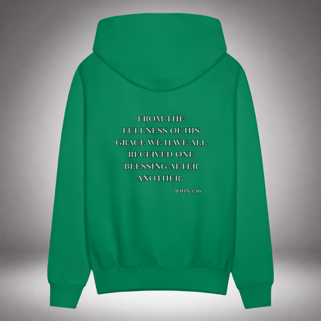 'Fullness of his Grace' Kelly Green Hoodie Thrive Collection - kelly green