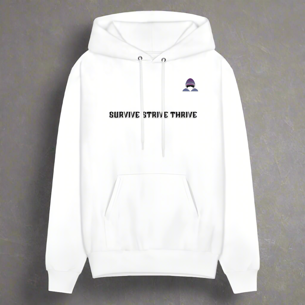 Boyz N The Hoodies Motto White Hoodie Classic Design - white