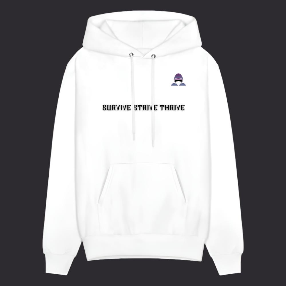 Boyz N The Hoodies Motto White Hoodie Classic Design - white
