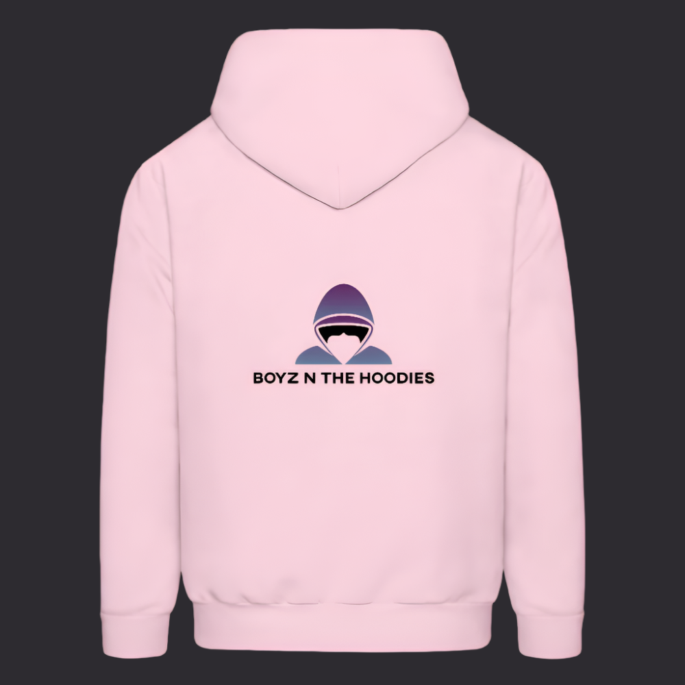 Boyz N The Hoodies Motto Pink Hoodie with Classic Design - pale pink