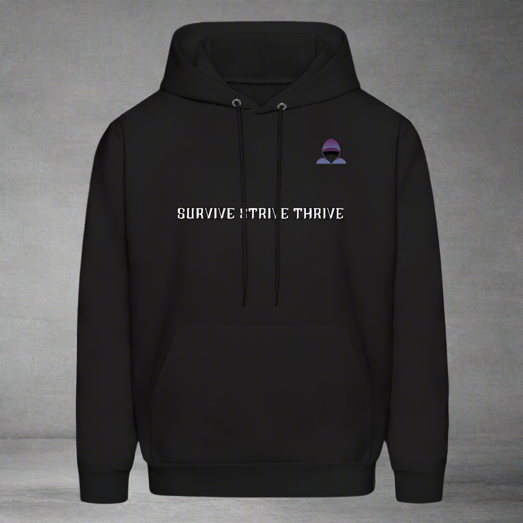 Boyz N The Hoodies Motto Black Hoodie Classic Design - black