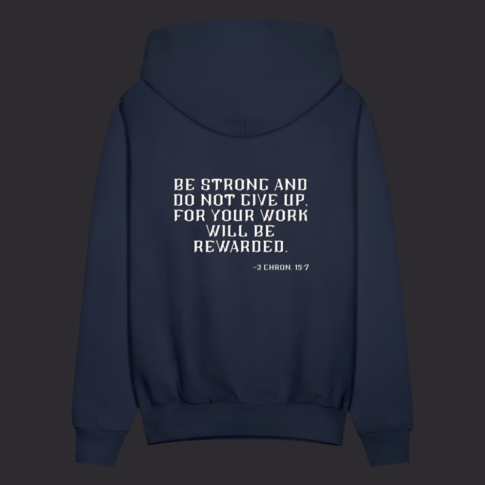 'Be Strong' Navy Blue Hoodie Survive Collection - navy