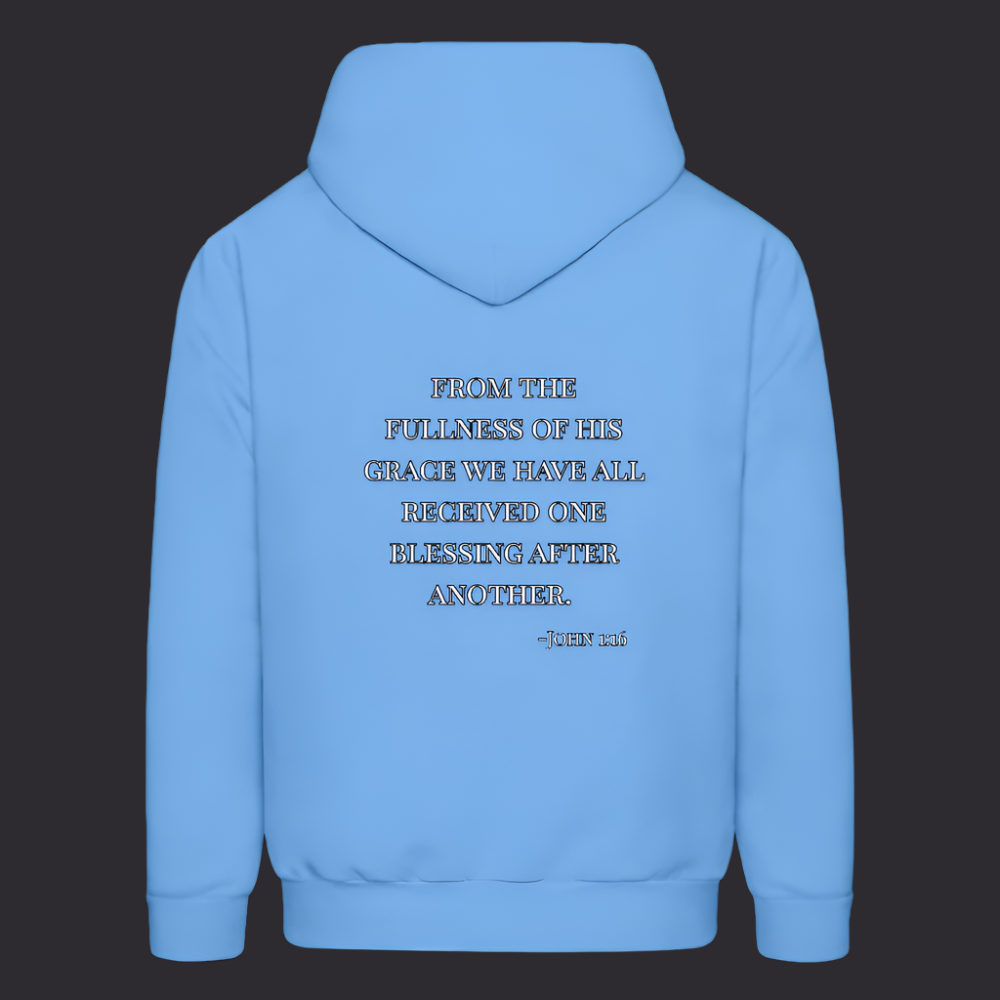 'Fullness of his Grace' Carolina Blue Hoodie Thrive Collection - carolina blue